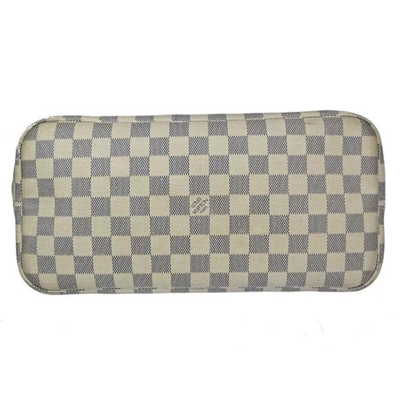 LOUIS VUITTON Neverfull MM Shoulder Tote Bag Damier Azur Leather - Picture 5 of 16